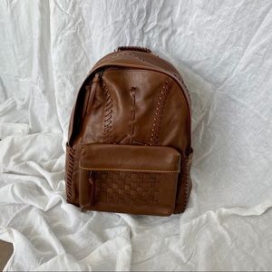 Brown Leather Coach Backpack